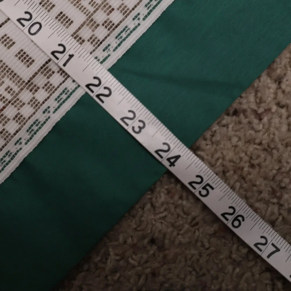 Country Kitchen VTG Curtain Vallance *1* Rod‎ Pocket White Green Lace Farmhouse